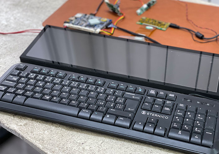 prototype of 101touch keyboard in the testing