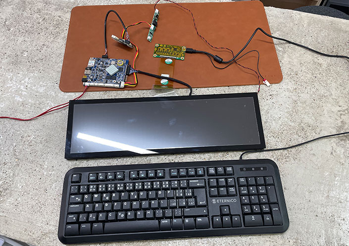 prototype of 101touch keyboard in the testing
